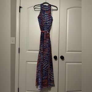 Multicolor evening gown dress